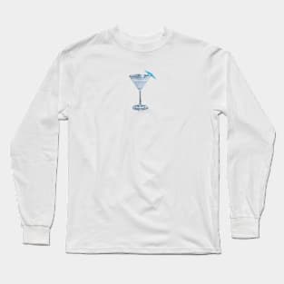 Blue Martini Print Long Sleeve T-Shirt